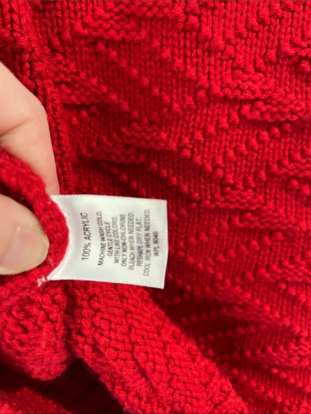 JM Collection Collection Red Knit Button-Collar Cardigan Red - Picture 6 of 6